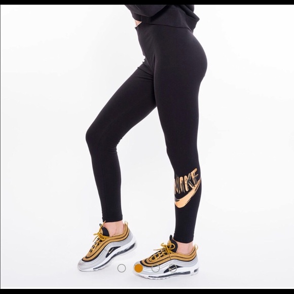LAST ONE XS! NWT Nike Metallic GX Leggings - Picture 3 of 8
